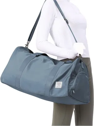 Yoga Gym bag for Women Tote Bag Large Shoulder Bag Top Handle Handbag, Small duffel bag with Shoe Compartment and Wet Dry Storage Pockets,Carry on Tote Bag for Gym, Work, Sport, travel Dark Blue