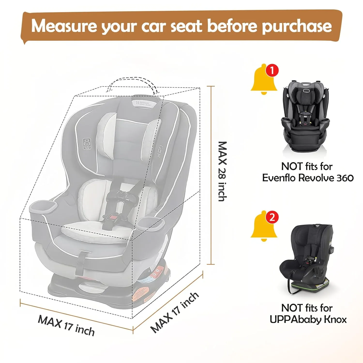 YOREPEK Padded Car Seat Backpack for Air Travel, Baby Travel Essentials for Flying, Car Seat Protector Bag for Baby Travel, Car Seat Bag for Airplane Travel (All Black)
