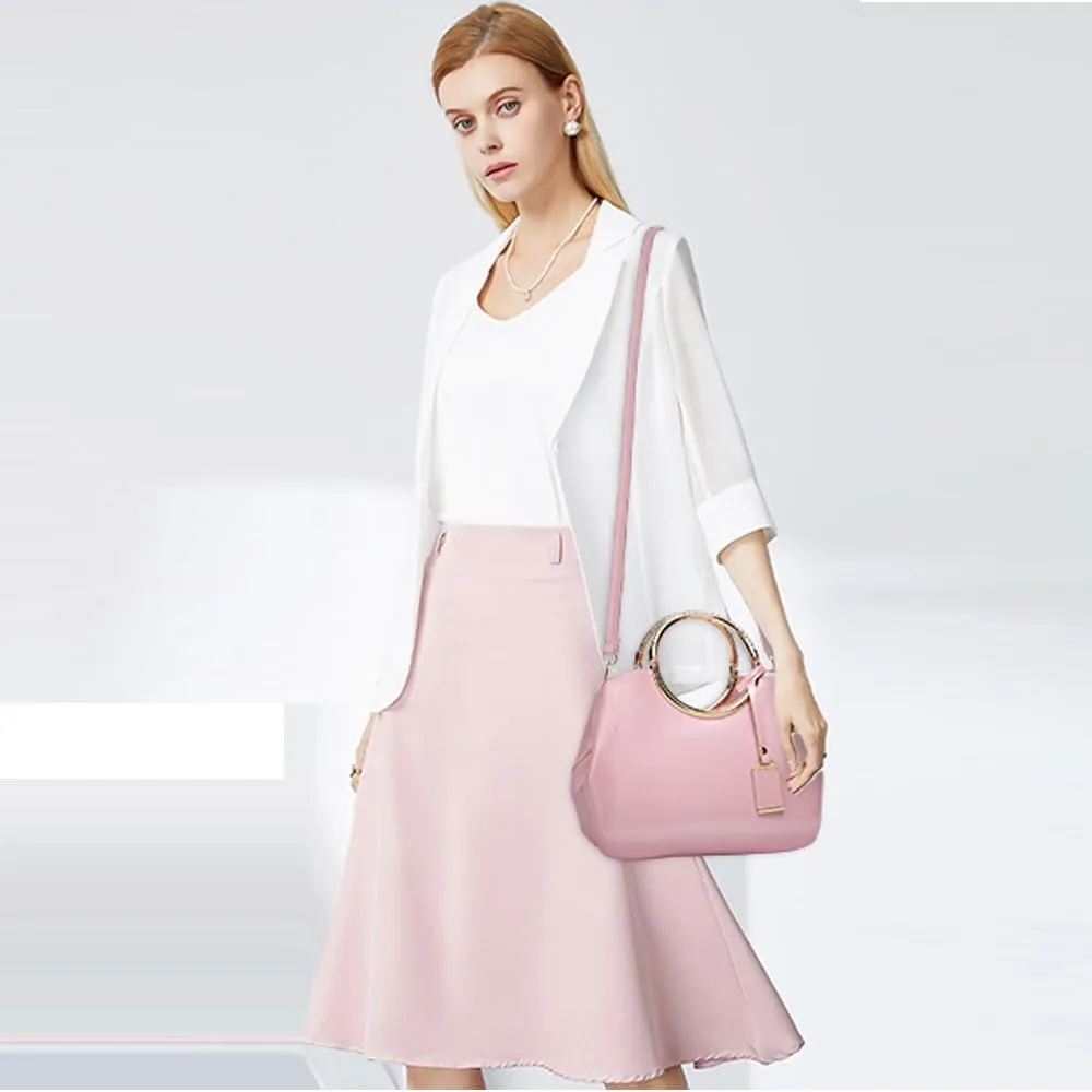 ZiMing Women Tote Bag Patent Leather Totes Top Handle Purse Satchel Shoulder Bag Ladies Gorgeous Evening Bags
